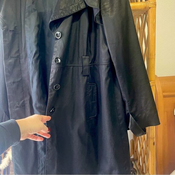 Black Trench Coat by INC International Concepts Woman’s XL #westerngoth - Picture 6 of 15